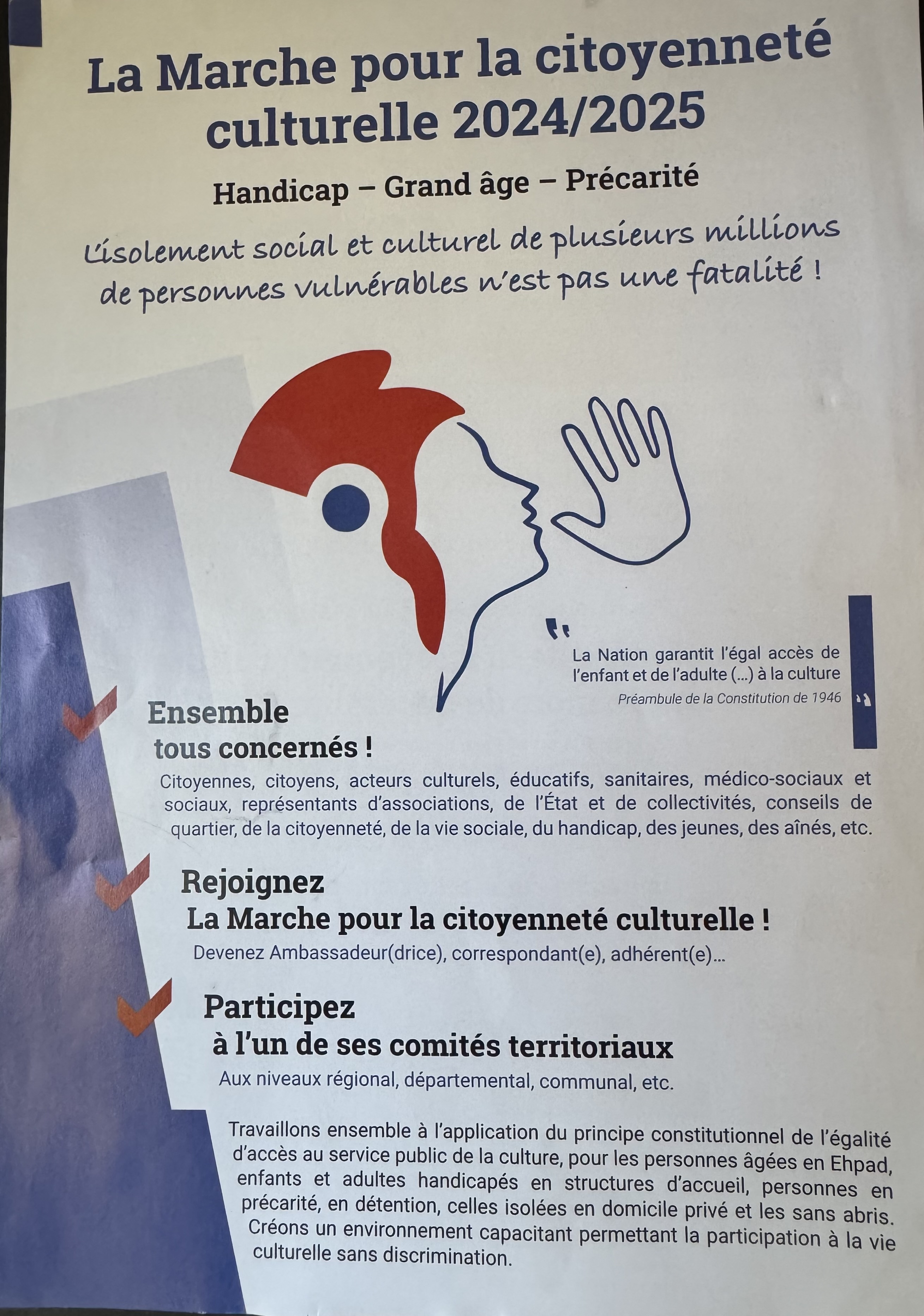 image : La marche pour la citoyenneté culturelle, c'est quoi?