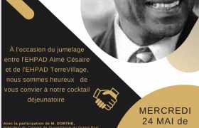 image : inauguration de la bibliothèque Aimé Césaire : jumelage Ehpad