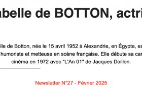 image : NEWSLETTER N°27 : Isabelle de BOTTON, actrice